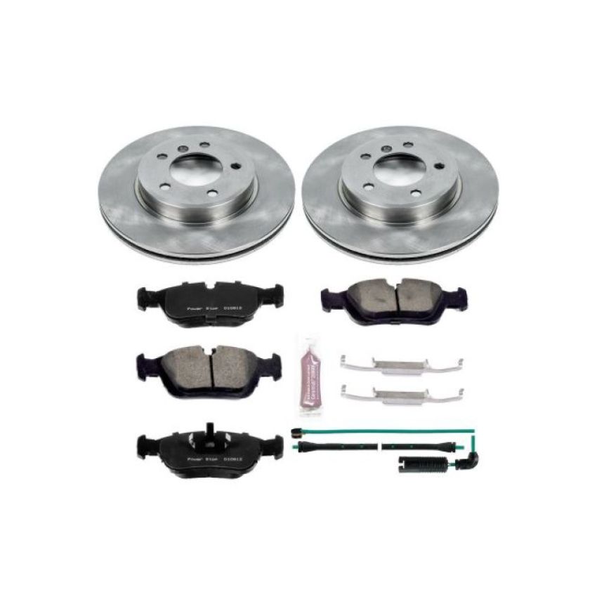 PowerStop KOE868 OE Stock Replacement Low-Dust Ceramic Brake Pad and Rotor Kit