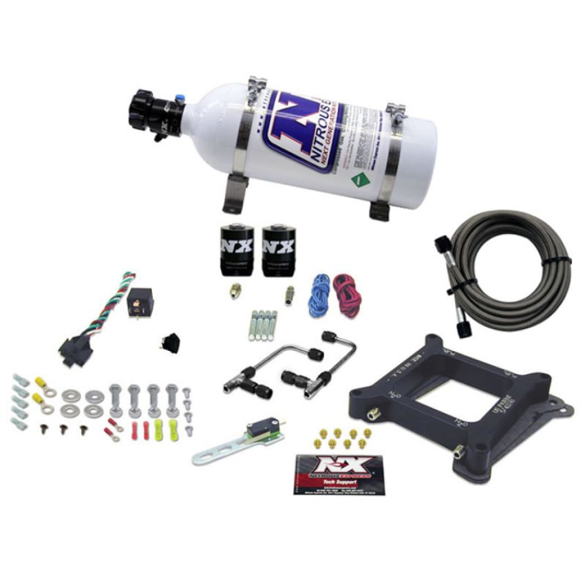 Nitrous Express 60040-05 4150 Gemini STAGE 6 (50-100-150-200-250-300HP) WITH 5LB BOTTLE.