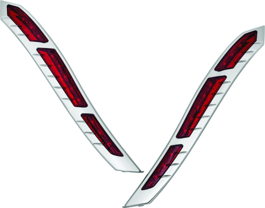 Kuryakyn 2898 LED Rear Fender Strip Lights For Indian Chrome