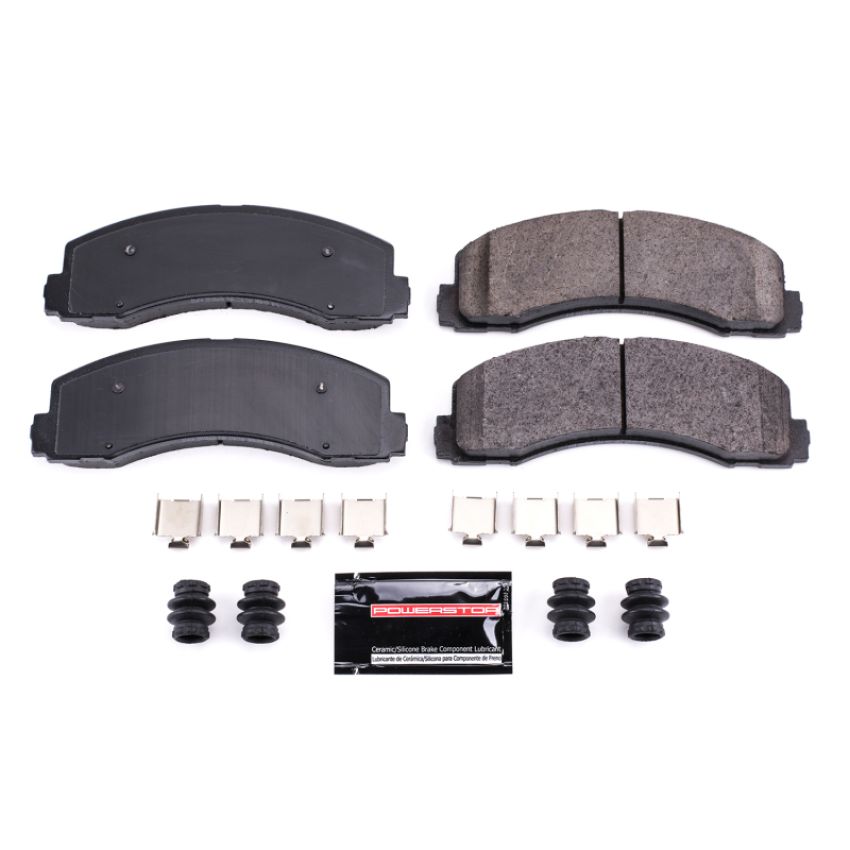PowerStop Z23-2087 PowerStop - Z23 Daily Driver Carbon-Fiber Ceramic Brake Pads with Hardware Kit