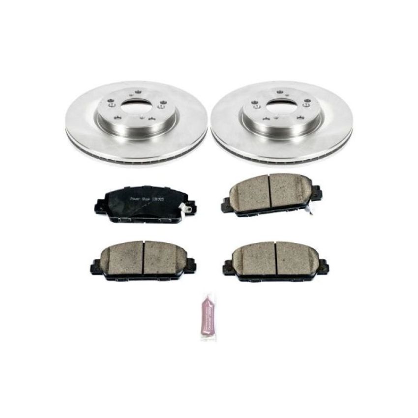 PowerStop KOE6777 OE Stock Replacement Low-Dust Ceramic Brake Pad and Rotor Kit