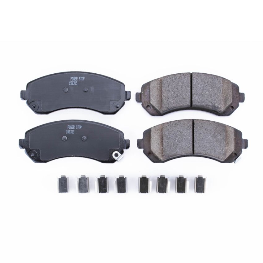 PowerStop 17-844 PowerStop - Z17 Low-Dust Ceramic Brake Pads with Hardware