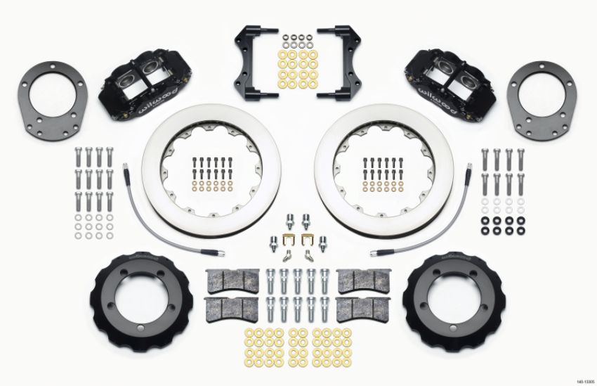 Wilwood 140-13305 Narrow Superlite 4R Front Hat Kit 12.88in 76-77 Ford Bronco Dana 44 w/Lines
