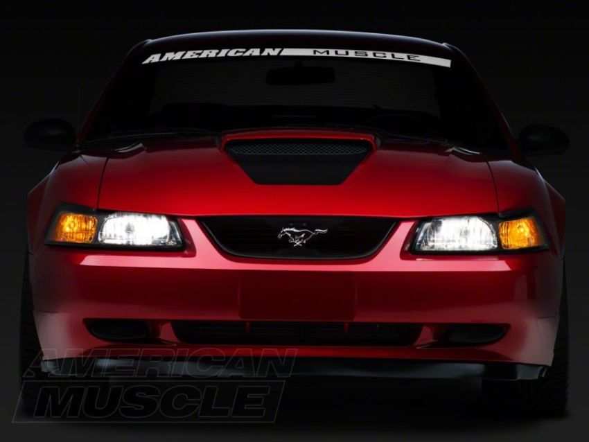 Raxiom 42011 99-04 Ford Mustang Axial Series OE Style Headlights- Chrome Housing (Clear Lens)