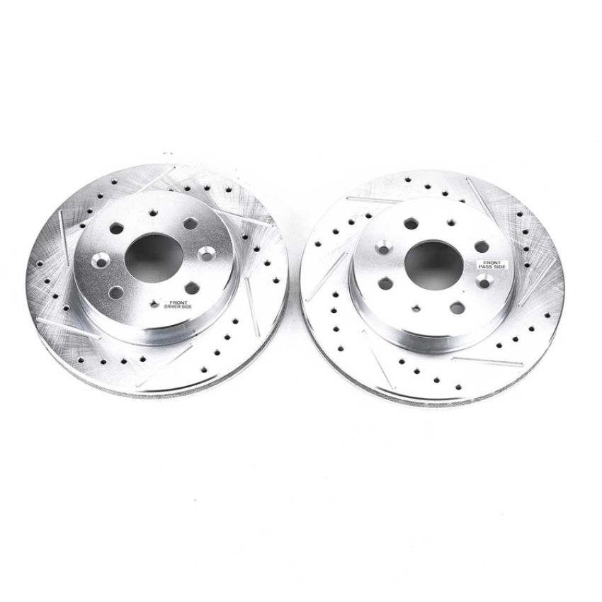 PowerStop JBR1514XPR PowerStop Evolution Performance Drilled, Slotted & Plated Brake Rotor Pair