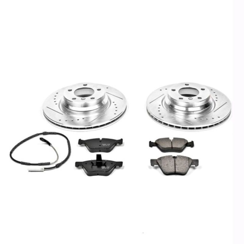 PowerStop K5767 Z23 Daily Driver Carbon-Fiber Ceramic Brake Pad and Drilled & Slotted Rotor Kit