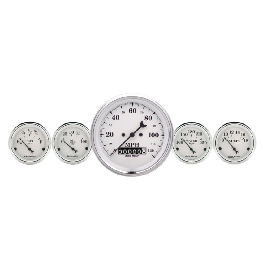 AutoMeter 1600 GAUGE KIT, 2 PC., QUAD & SPEEDOMETER, 3 3/8