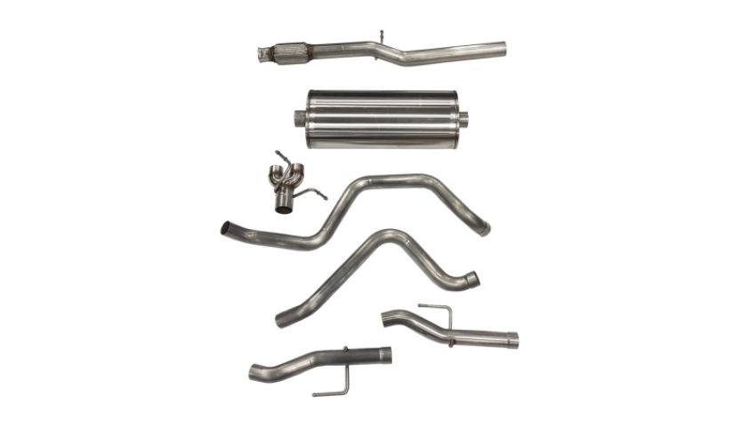 CORSA Performance 21033 Corsa 19-23 Chevy Silverado/GMC Sierra 6.2L Crew Cab Short Bed 147.5 Cat-Back Dual Rear Exit No Tips