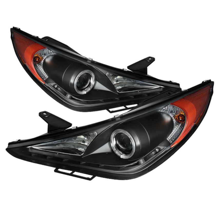 SPYDER 5042477 Projector Headlights - LED Halo - DRL - Black