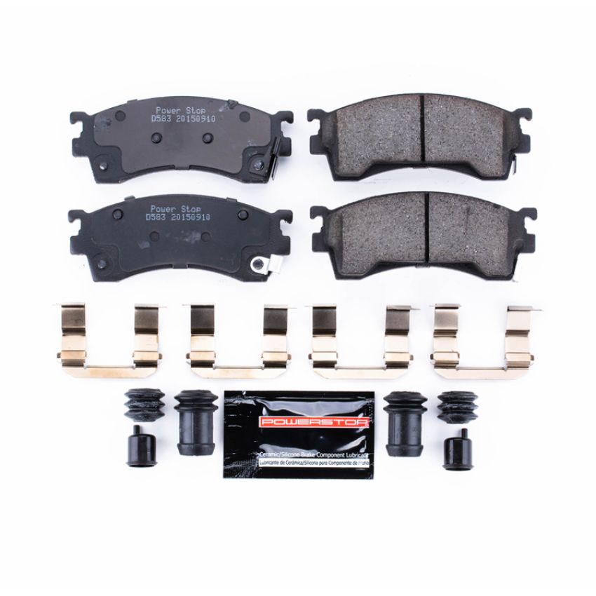 PowerStop Z23-583 PowerStop - Z23 Daily Driver Carbon-Fiber Ceramic Brake Pads with Hardware Kit