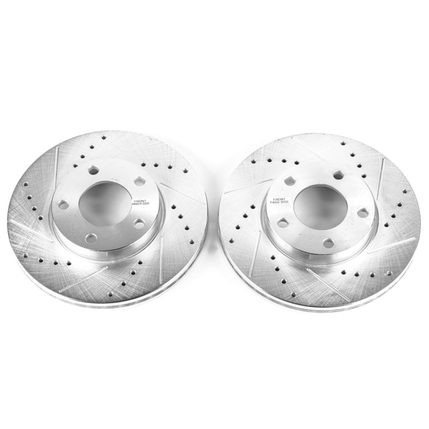 PowerStop JBR1113XPR PowerStop Evolution Performance Drilled, Slotted & Plated Brake Rotor Pair