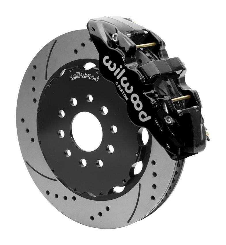 Wilwood 140-15705-D AERO6 Front Big Brake Kit 14.00in Drilled Black Rotor - 97-13 Chevrolet Corvette C5/C6/Z06