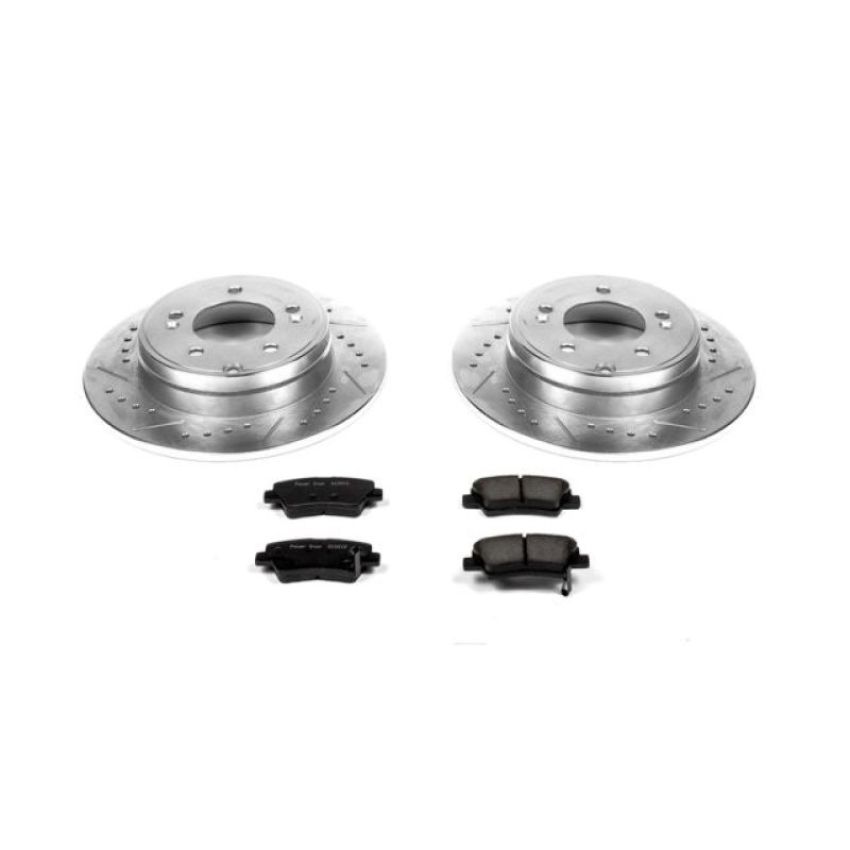 PowerStop K5381 Z23 Daily Driver Carbon-Fiber Ceramic Brake Pad and Drilled & Slotted Rotor Kit