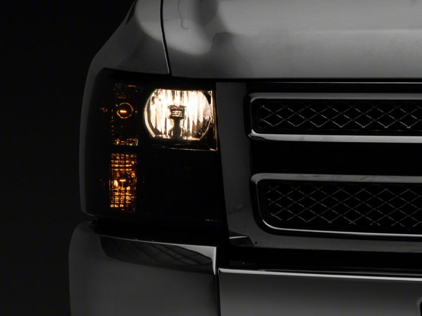 Raxiom S122324 07-14 Chevrolet Silverado 1500 HD Axial OEM RepHeadlights- Chrome Housing- Smoked Lens