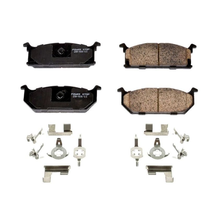 PowerStop 17-296 PowerStop - Z17 Low-Dust Ceramic Brake Pads with Hardware