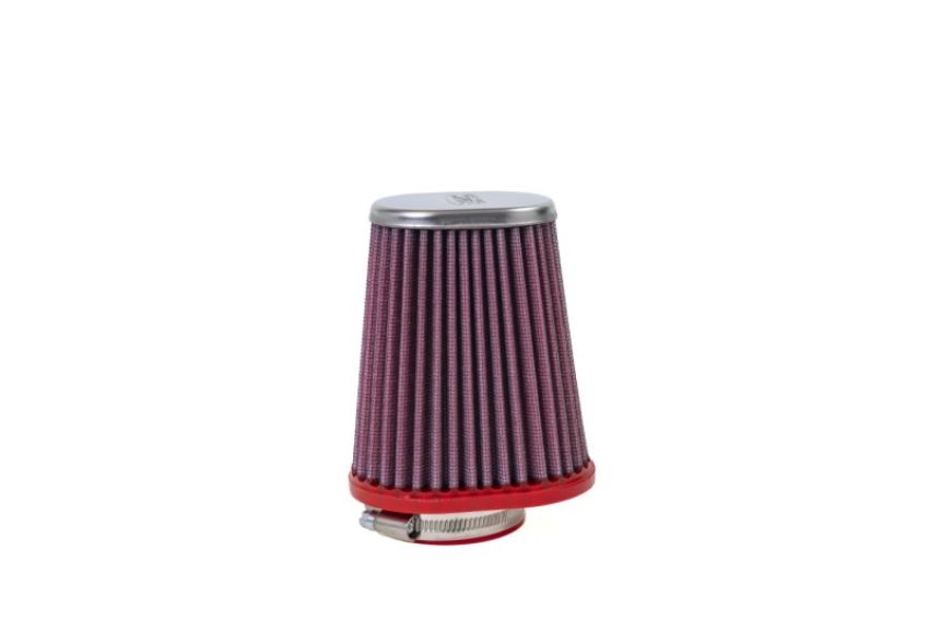 BMC FBPF50-120L Conical Carburetor Filter w/Chrome Top - Left 50mm Inlet / 120 H