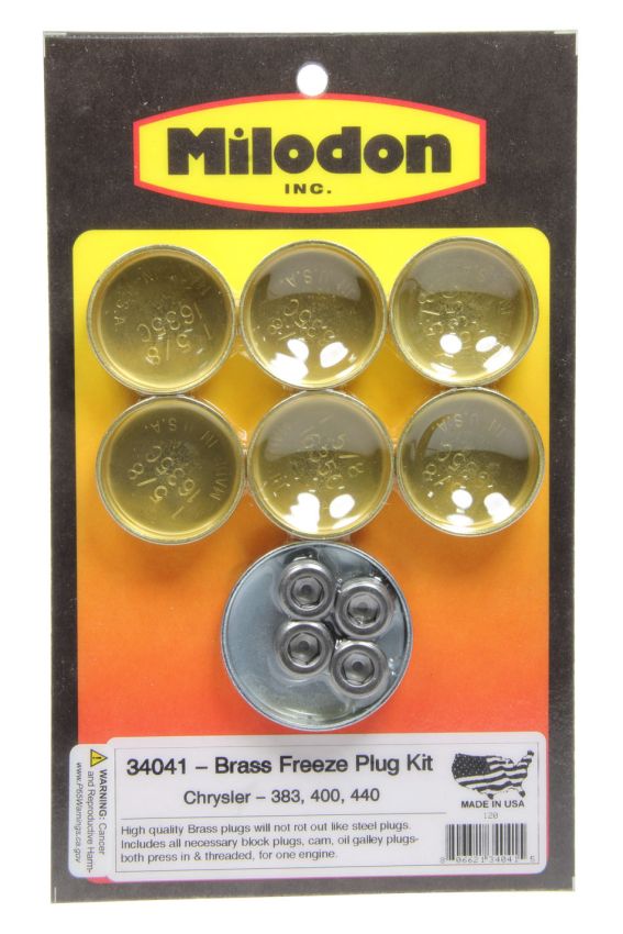 MILODON MIL34041 BBM Brass Freeze Plug Kit