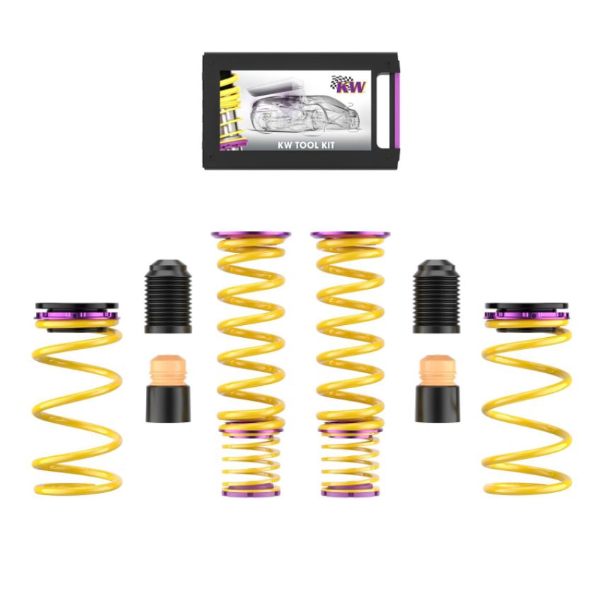 KW 25361034 2020+ Chevrolet Corvette C8 (w/ Electronic Dampers & OE Noselift) Height Adjustable Spring Kit