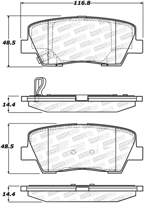 Stoptech 305.12840 Street Select Brake Pads
