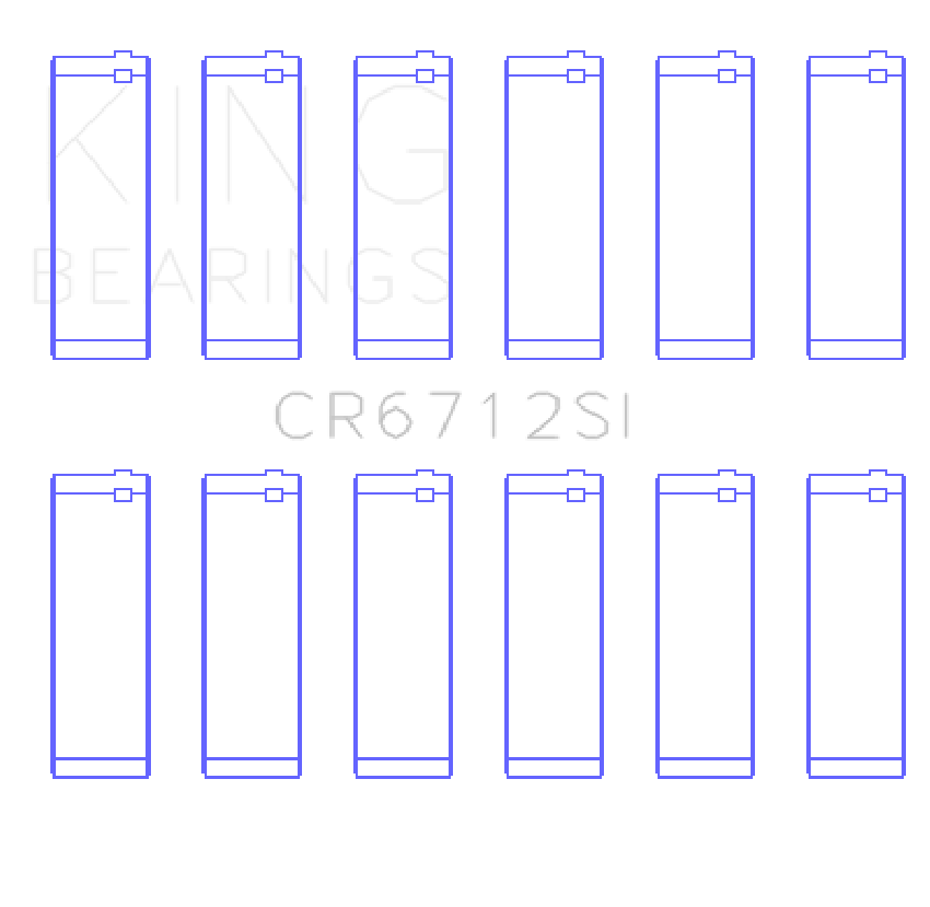 King Engine Bearings CR6712SI0.75 Ford V6 Triton/Ohv (Size +0.75mm) Connecting Rod Bearing Set