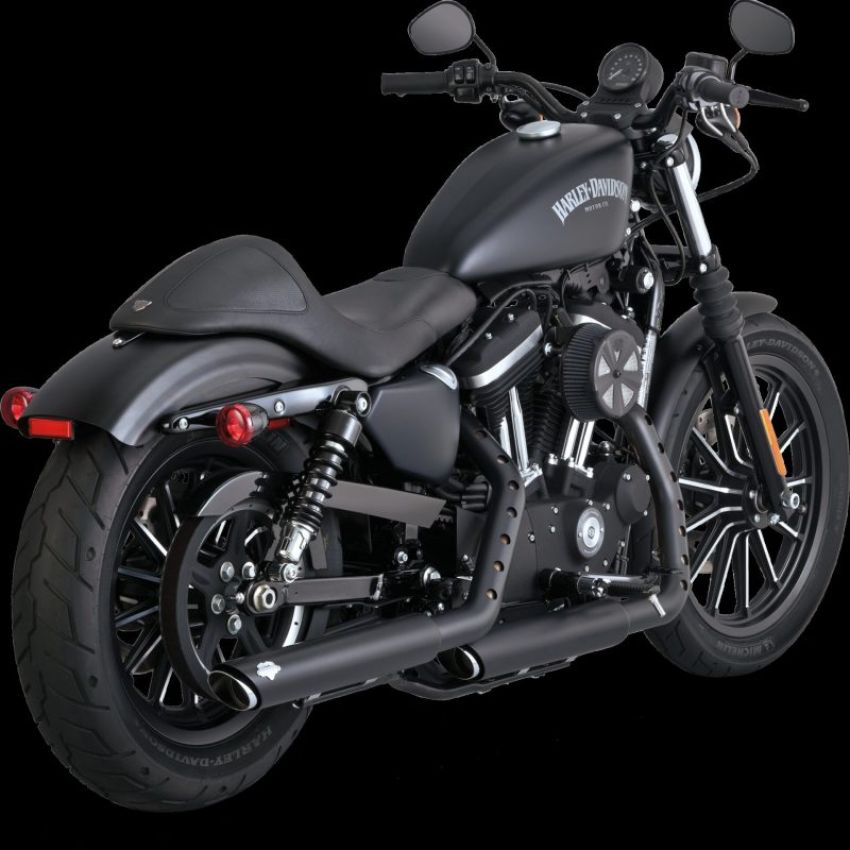 Vance and Hines 46361 Vance & Hines HD Sportster 14-22 Twin Slash 3In PCX Slip-On Exhaust