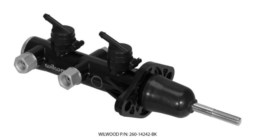 Wilwood 260-14242-BK Tandem Remote Master Cylinder - 15/16in Bore Black