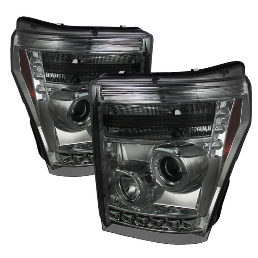 SPYDER 5070289 Projector Headlights - LED Halo - DRL - Smoke