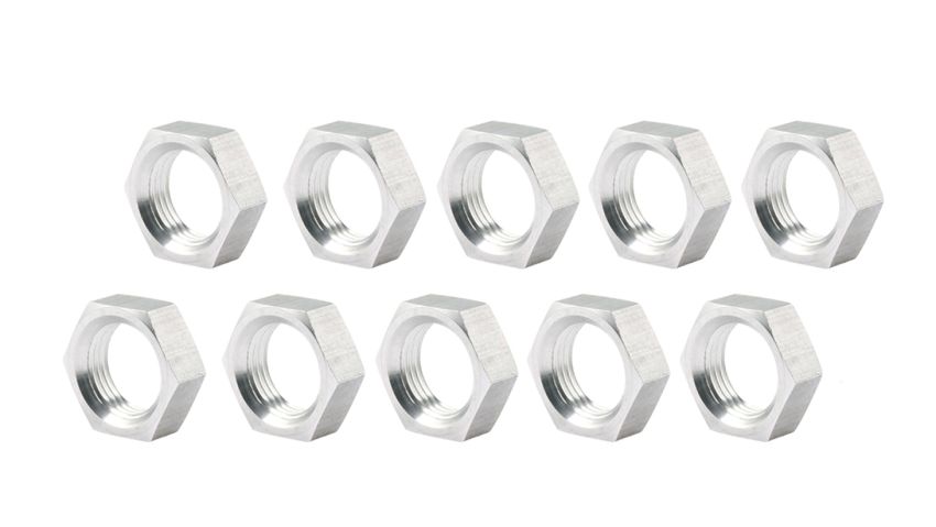 ALLSTAR PERFORMANCE ALL18296-10 5/8-18 RH Alum Jam Nuts Thin O.D. 10pk