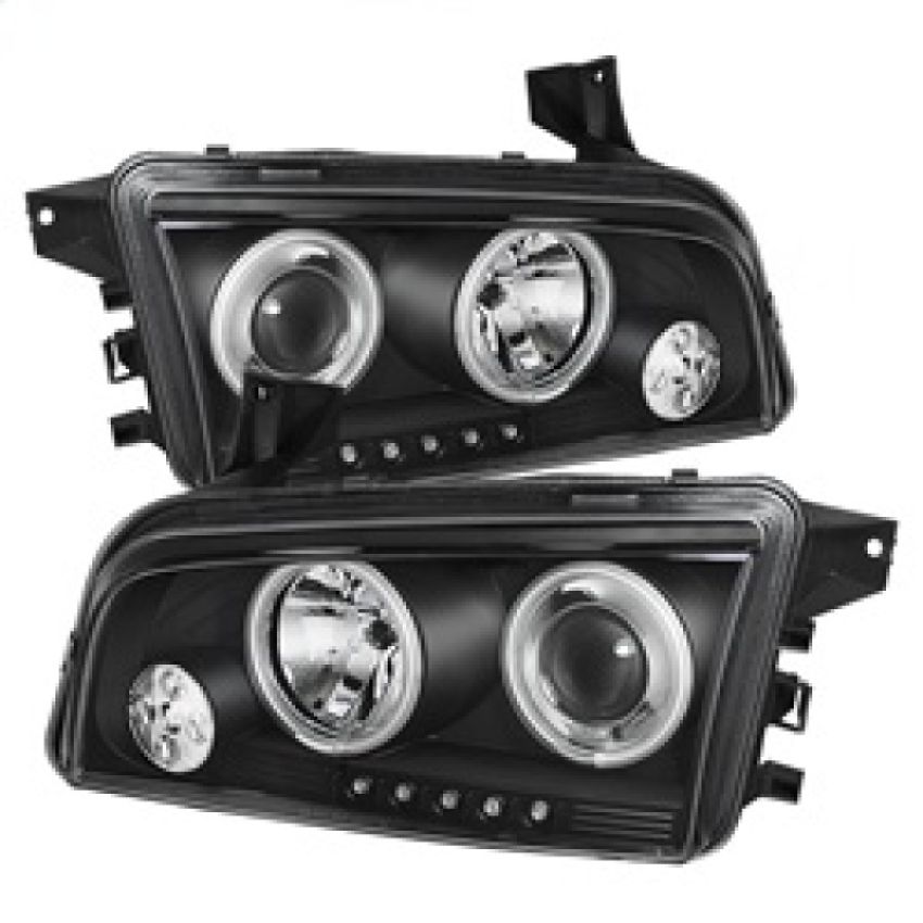 SPYDER 5009715 Projector Headlights - CCFL Halo - Black