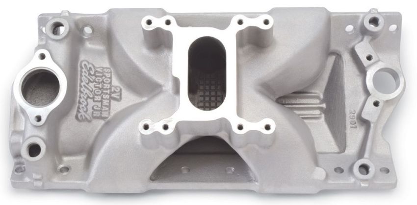 EDELBROCK EDE2901 SBC Victor Jr. Sportsman Manifold - 2 Barrel