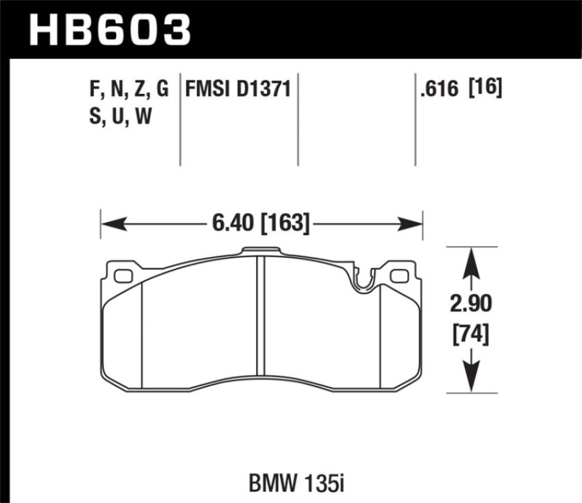 Hawk Performance HB603F.616 HPS Disc Brake Pad