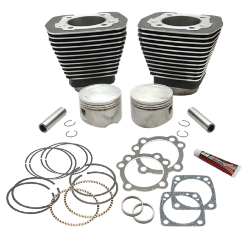 S&S Cycle 91-7711 S&S Cylinder 84-99 BT w/Super Stock Cylinder Heads 89in 3 1/2in Bore Cylinder & Piston Kit - Wblack