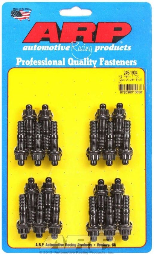 ARP ARP245-1904 Oil Pan Stud Kit - KB Hemi w/12pt. Nuts