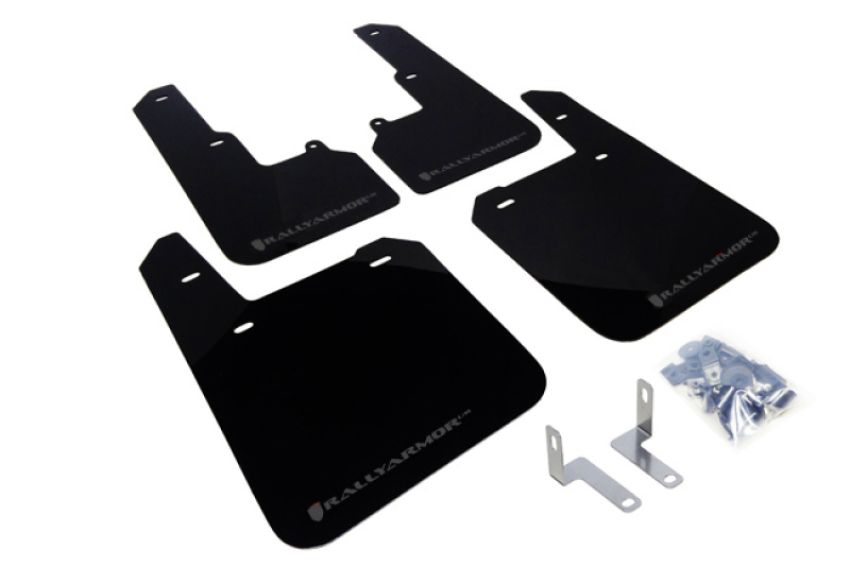 Rally Armor MF36-UR-BLK/GRY Black Mud Flap/Grey Logo