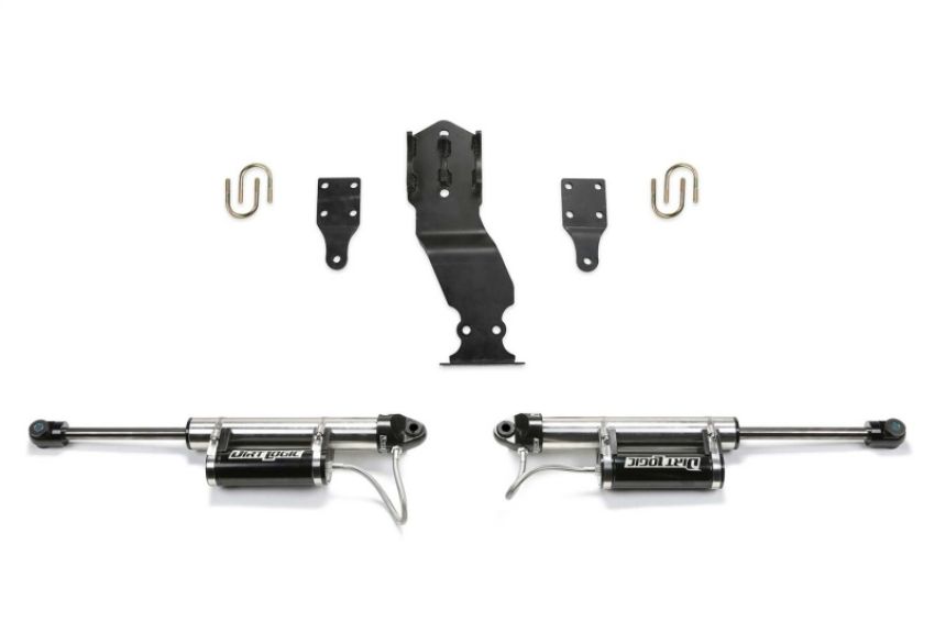 Fabtech FTS22304 17-21 Ford F250/F350 4WD Dual Steering Stabilizer System w/DL 2.25 Resi Shocks