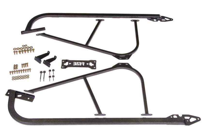 BMR Suspension SFC110H BMR 08-17 Challenger Bolt-On Subframe Connectors - Black Hammertone