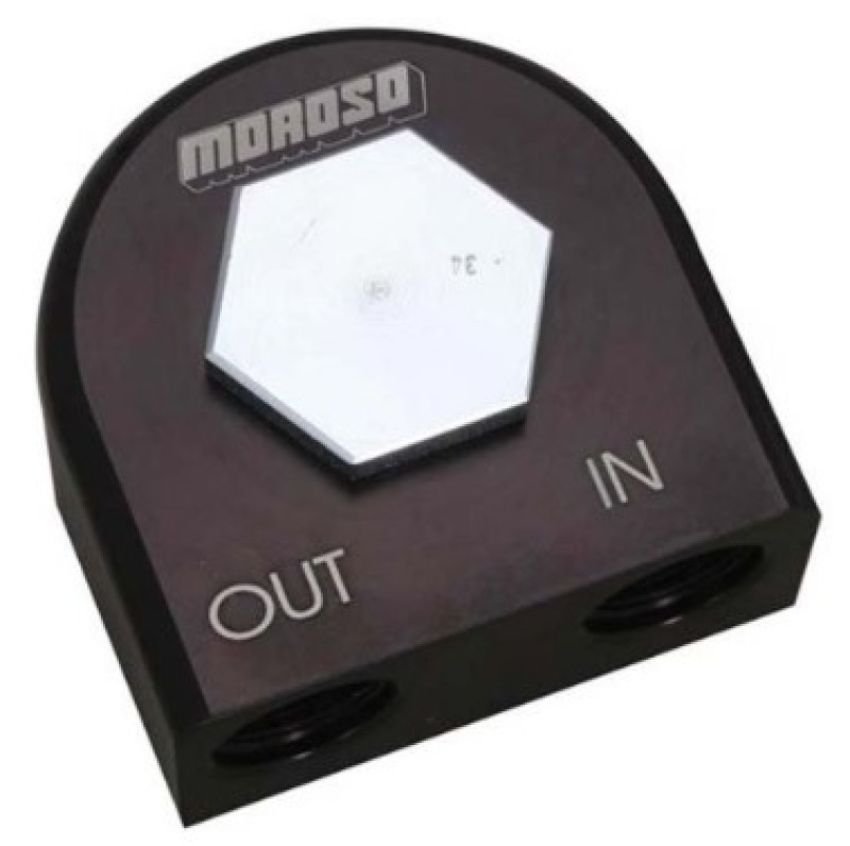 Moroso 23686 Universal Remote Oil Filter Adapter - 90 Degree - 22mm-1.5in Thread