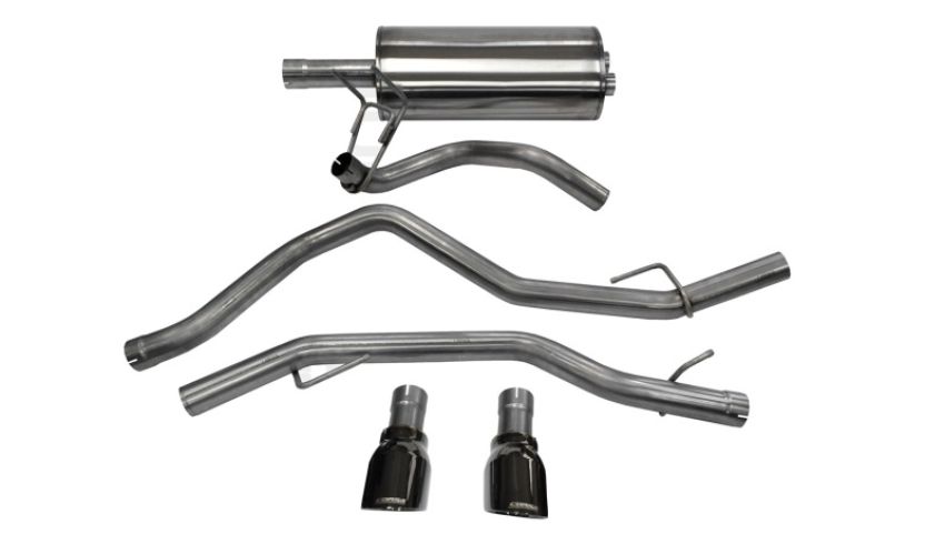 CORSA Performance 14405BLK Corsa 09-18 Dodge Ram 1500 4.7L/5.7L V8 Quad/Crew Cab/Short Bed Black Dual Rear Exit Cat-Back Exhaus