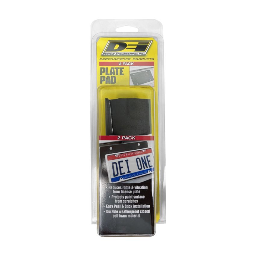 Design Engineering 50941 License Plate Damping Pad Black 2pk