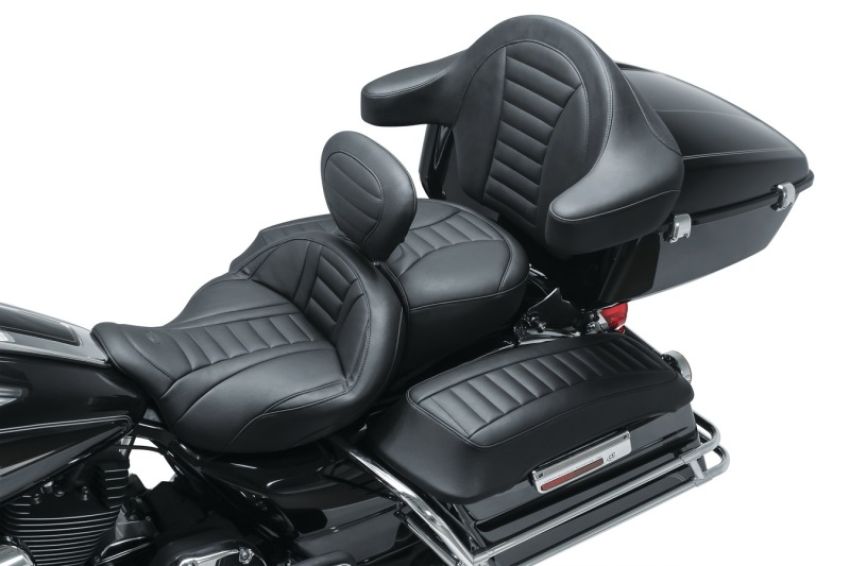Mustang Motorcycle 79012 Mustang 08-21 Harley Electra Glide Std, Rd Glide ,Rd King, Str Glide Driver Backrest Deluxe - Black