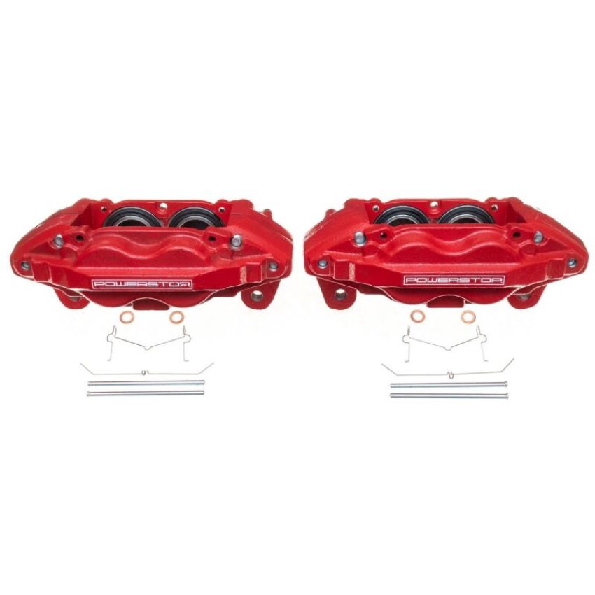 PowerStop S3274 Red Powder Coated Calipers