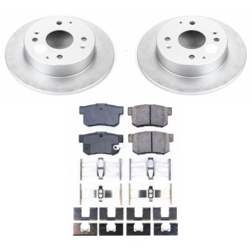 PowerStop CRK1244 Genuine Geomet Coated Rotor and Low-Dust Ceramic Brake Pad Kit