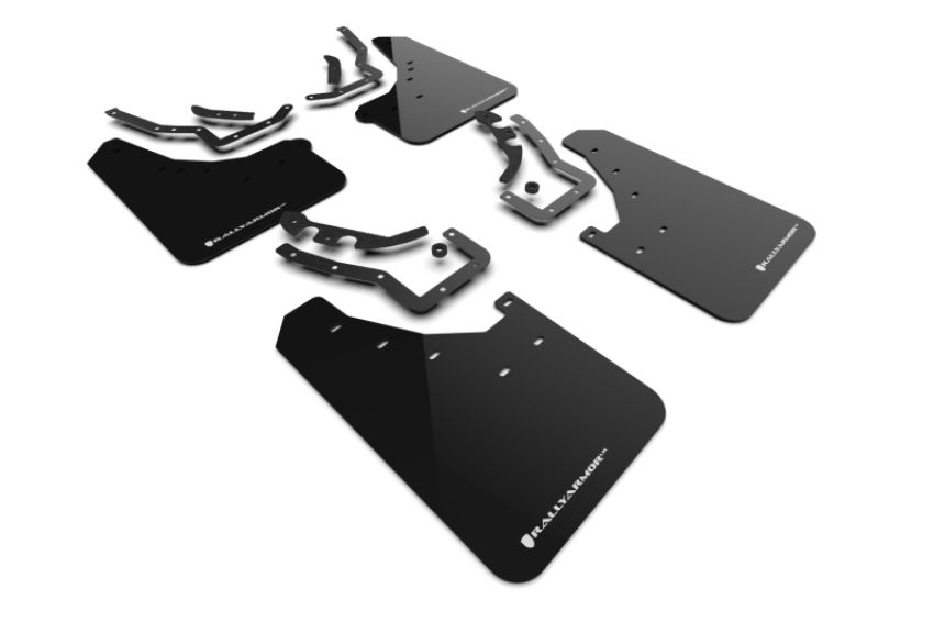 Rally Armor MF114-UR-BLK-WH Black Mud Flap/White Logo