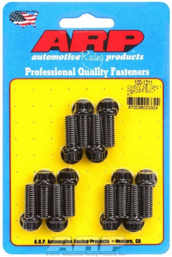 ARP ARP100-1211 Header Bolt Kit - 12pt. 3/8 x 1.00 UHL (12)