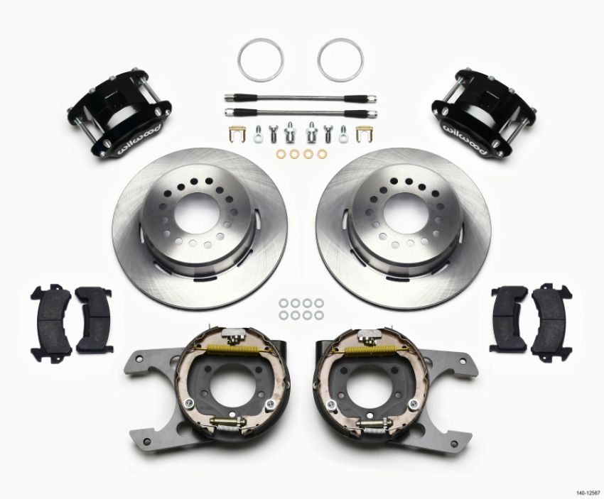 Wilwood 140-12567 D154 P/S Park Brake Kit Jeep Dana 35 2.56 Off 5-lug w/ lines