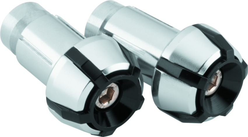BikeMaster 152151 Anti-Vibration Bar Ends - Black/Silver