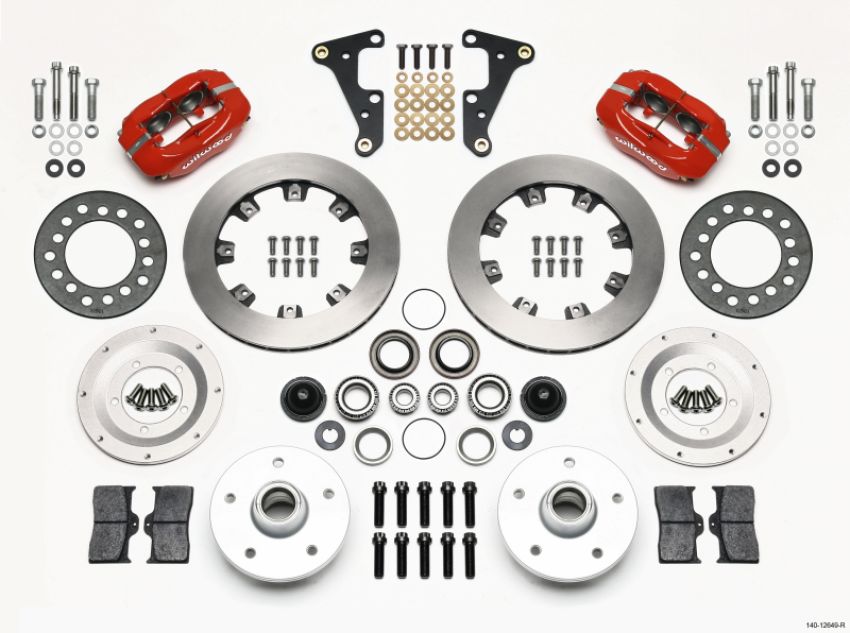 Wilwood 140-12649-R Forged Dynalite Front Kit 11.75in Red 41-55 Cadillac