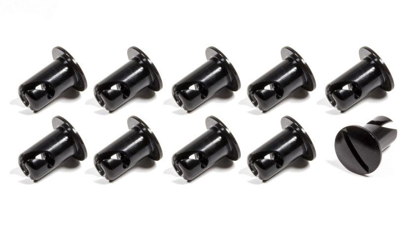 TRIPLE X RACE COMPONENTS TXRCH-4401-10-BLK Oval Head Button Alum Black .500 Long 10 Pack