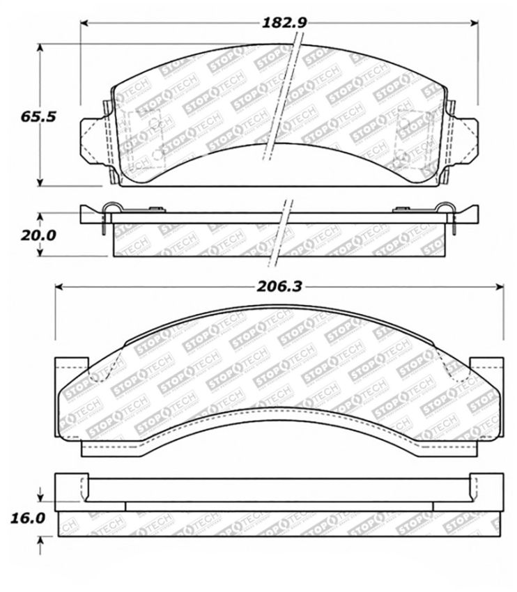 Stoptech 305.05430 Street Select Brake Pads w/Hardware - Front/Rear