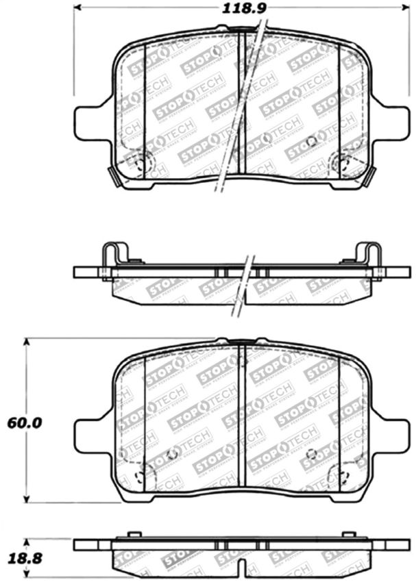 Stoptech 309.10280 Performance Brake Pads